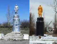 Памятник В.И. Ленину в поселке Синегорском, восстановленный жителями поселка. 2021г