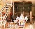 Колесница для праздника Маха Шиваратри, посвященного реинкарнации бога Шивы в храме в деревушке Приол Таулка в честь божества Мангеши - одного из воплощений Шивы. Эту колесницу катят 200 человек. Старый Гоа (Индия), январь 2020г