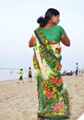 Индийская женщина в сари. Гоа, Индия, январь 2020г