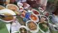 Обед на острове Ку Лао Чам после рыбалки. Набор  блюд