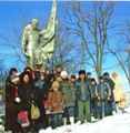 Митинг у Мемориала в честь Дня освобождения хутора Поцелуева