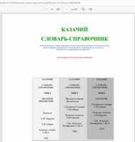 Электронная версия книги "Казачий словарь-справочник", подготовленная С.В. Кураповым, доступная онлайн