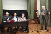 Малый зал Центрального Дома литераторов, презентация изданий МОО СПР. Стихотворение читает Эдуард Хандюков. 19.10.2025